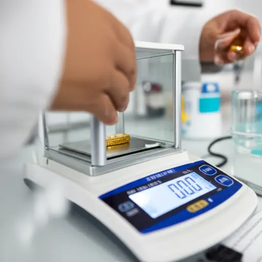 药剂师称出了一克黄金用于实验。