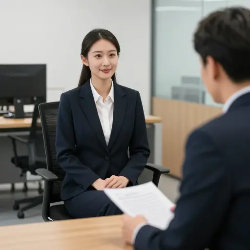 面试期间，她记得坐直以留下好印象。