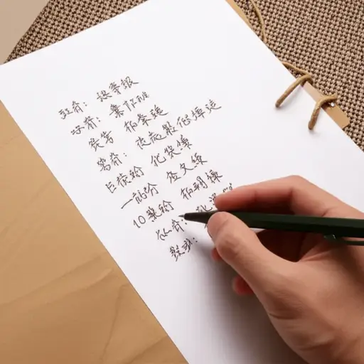 我把要买的杂货列了一张清单。