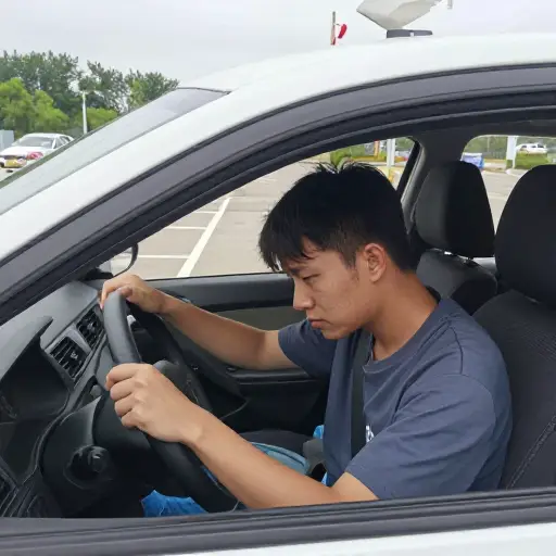 不善于判断距离导致我没能通过驾照考试。