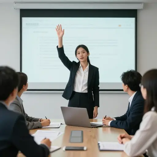她在会议中提出了一个疑问。