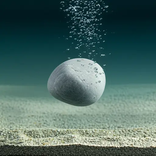 石头太重，直接沉到了水底。
