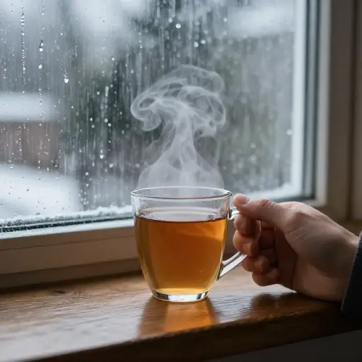 在这种天气里，你会觉得特别想喝热茶。