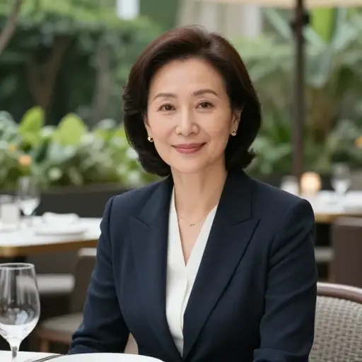 她是一位非常优雅的女士。