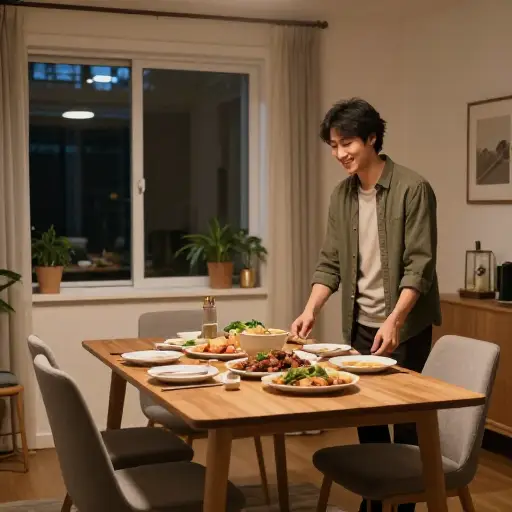 我们家里今晚有客人。