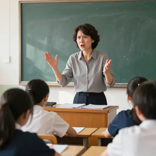 老师对学生们迟交作业的行为发表了长篇大论的训斥。