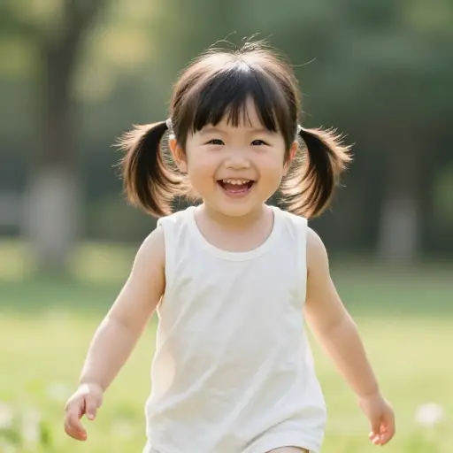 她是一个正常、健康的孩子。