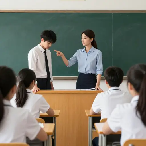 老师因为我骂人而责骂了我。