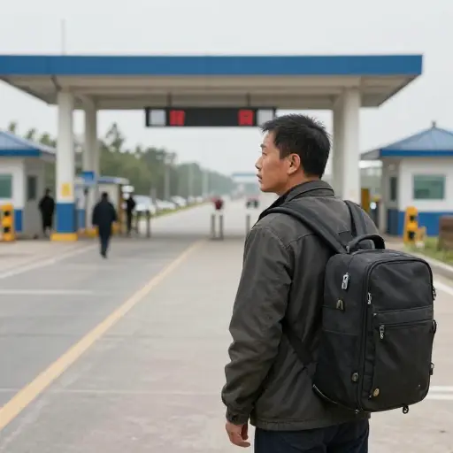 这位难民在邻国寻求庇护。