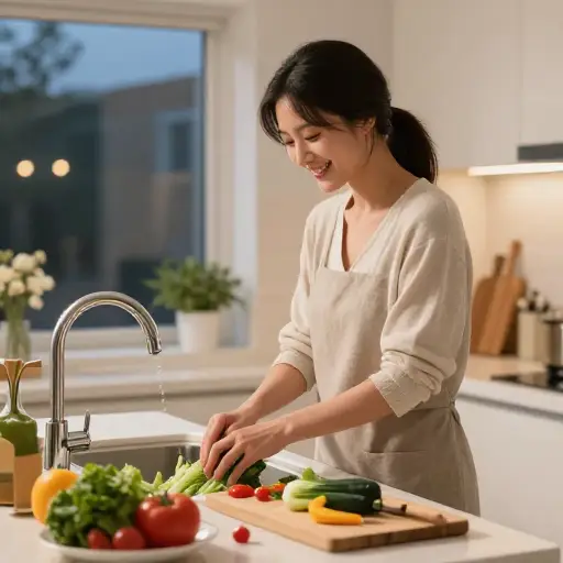 我们以前不常在外面吃饭，总喜欢自己在家做。