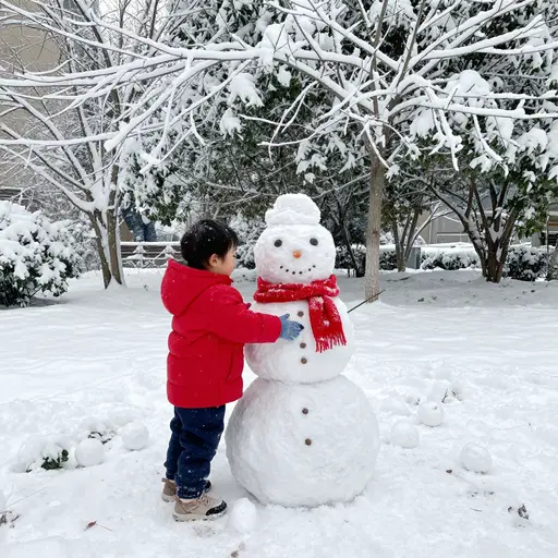 我喜欢冬天，因为我可以在雪里玩。