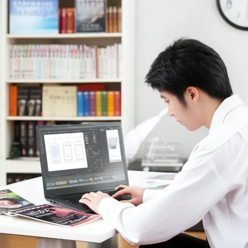 他在一家专注于科技杂志的出版公司工作。