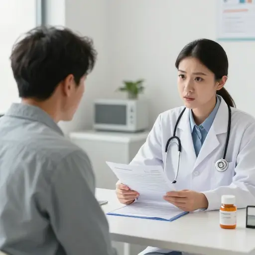 医生诊断他患有维生素缺乏症。