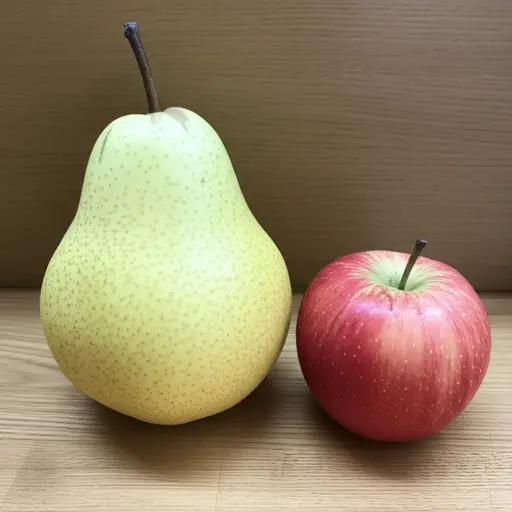 这个梨子比那个苹果大。