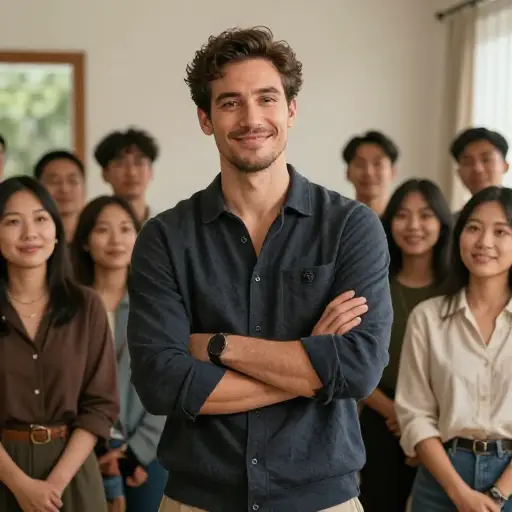 他的风趣和魅力令整个房间的人着迷。