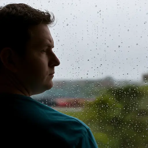 我讨厌下雨天被困在家里。
