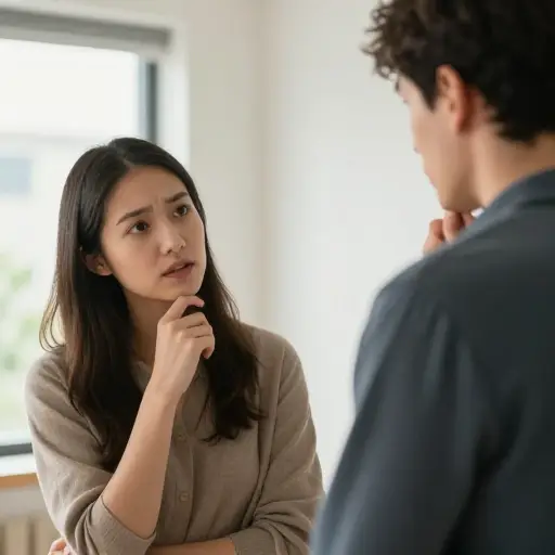 当她说那句话时，我在想她到底是什么意思。