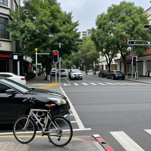 汽车必须在红灯处停车，同样，自行车也应该停车。