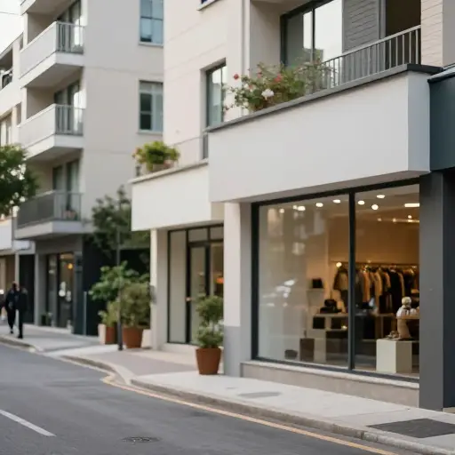 我家附近有一些商店。