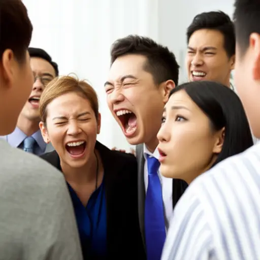 他那令人讨厌的笑声让整个房间的人都感到不适。