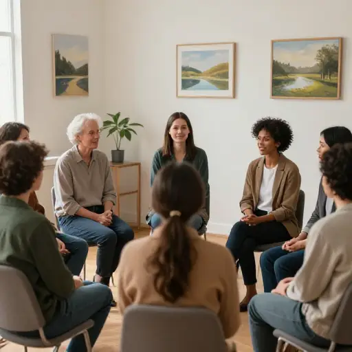 在失去亲人后，我发现团体治疗非常有帮助。