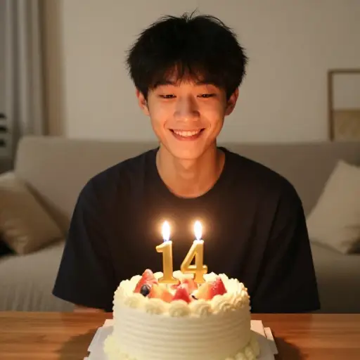 几天前我过了生日，我现在十四岁了。