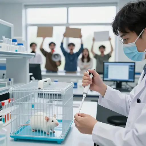有些人认为动物实验应该被禁止。
