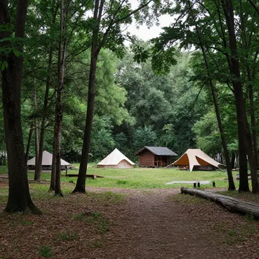 据我所知，加利福尼亚营地的住宿是帐篷或木屋。