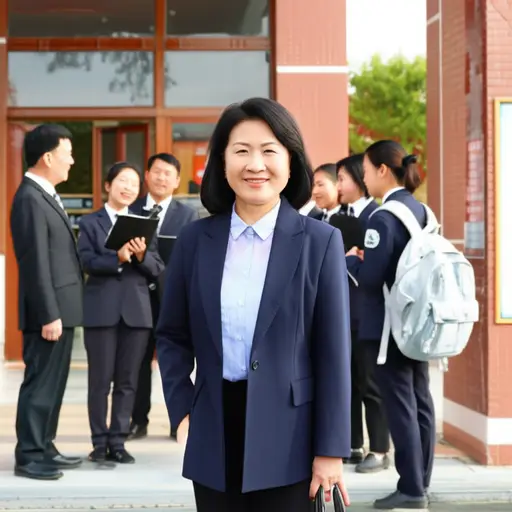丹尼尔斯女士是我们学校的新校长。