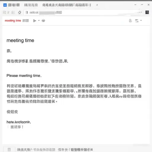 我正在给客户发邮件确认会议时间。