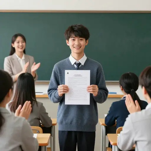 如您所见，我被授予了A级成绩。