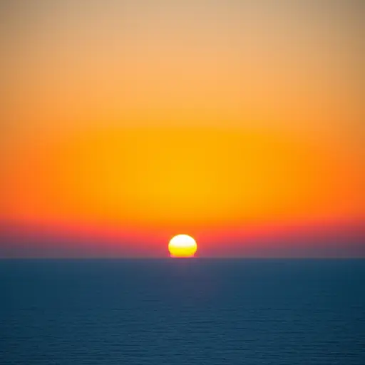 太阳慢慢消失在地平线下。