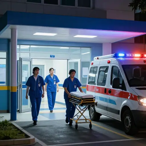 他被紧急送往医院，但因伤势过重去世。