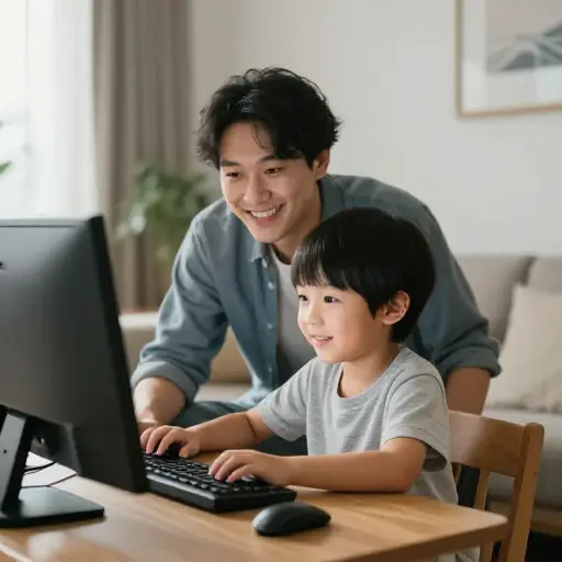 许多年幼的孩子现在在家里有机会接触电脑。