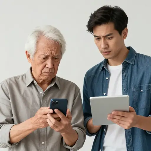 老一辈和年轻一代对技术的看法存在显著差异。