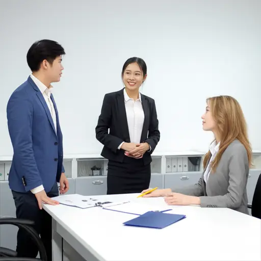 她以高超的外交手腕化解了两位同事之间的紧张关系。