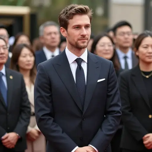 他衣服的优雅给我们留下了深刻的印象。