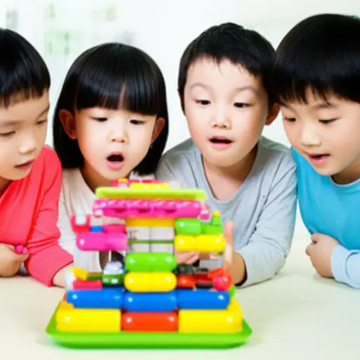 孩子们对新玩具垂涎欲滴。