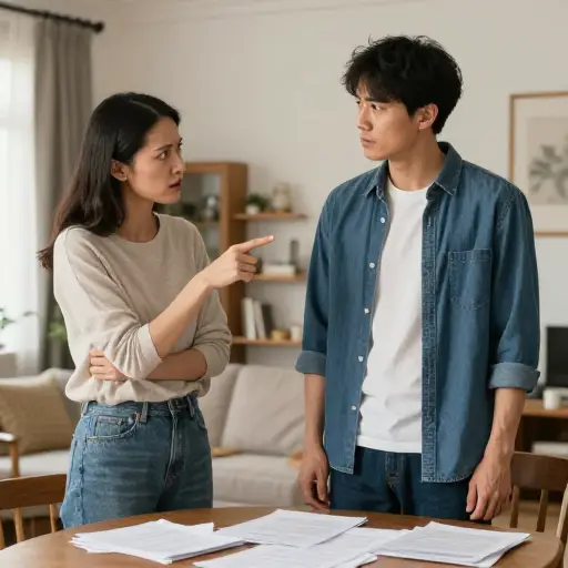她指责他未经许可就干涉她的家庭事务。