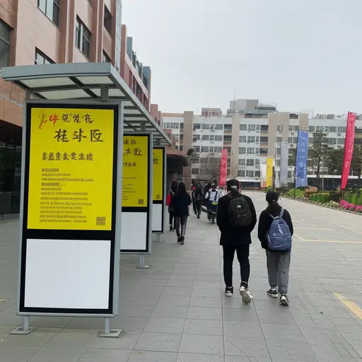 我们学校附近有三个公交车站。