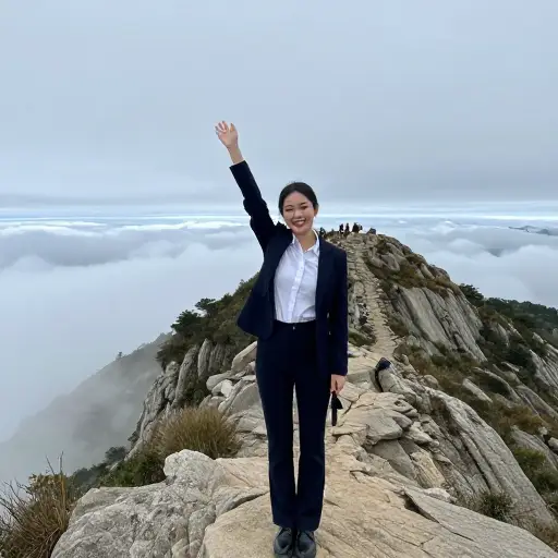 尽管困难重重，她还是攀登到了她职业的顶峰。