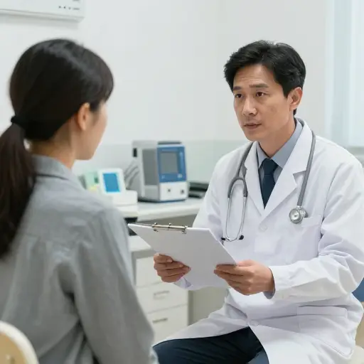 如果你出现任何异常症状，应该咨询医生。