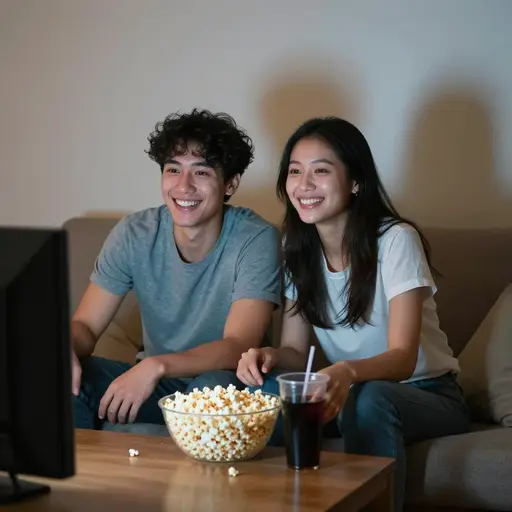 我们都喜欢同一种电影。