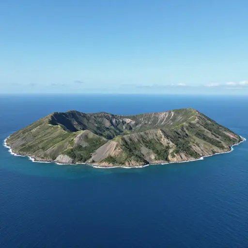 这座岛屿是由一座古老的、现已熄灭的火山形成的。