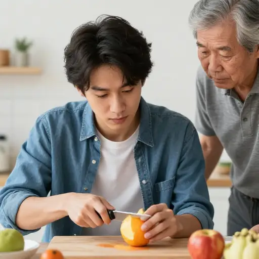 小心点，别伤到自己。