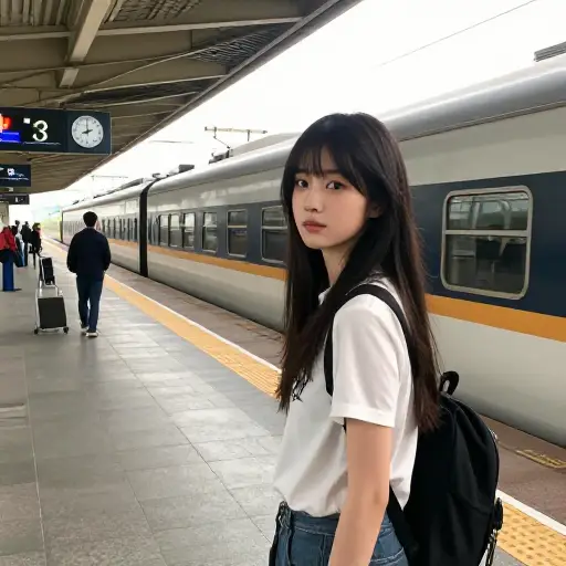 她每天早上赶8点半的火车去市中心。