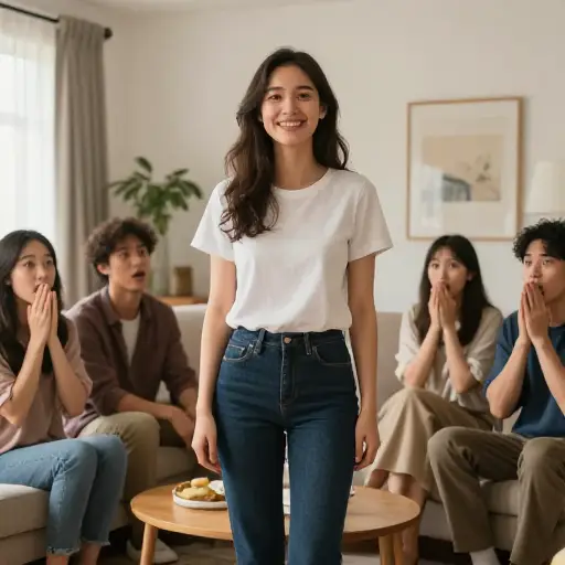 当我宣布我怀孕时，他们看起来十分震惊。