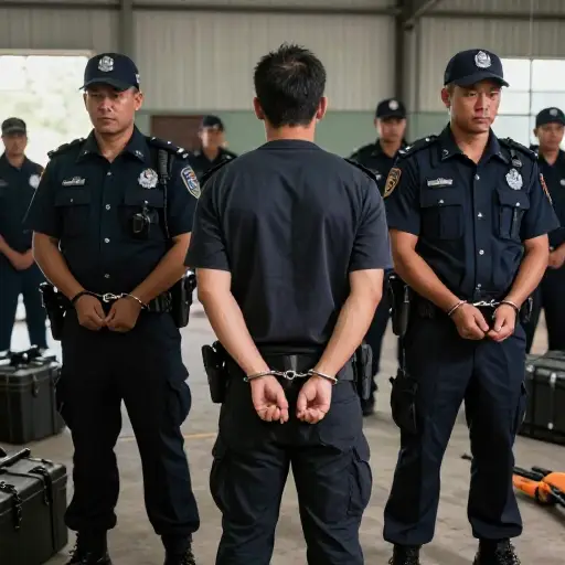 政府逮捕了那些非法供应武器的人。