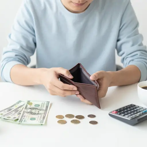 我的月收入足以支付我的基本开销。