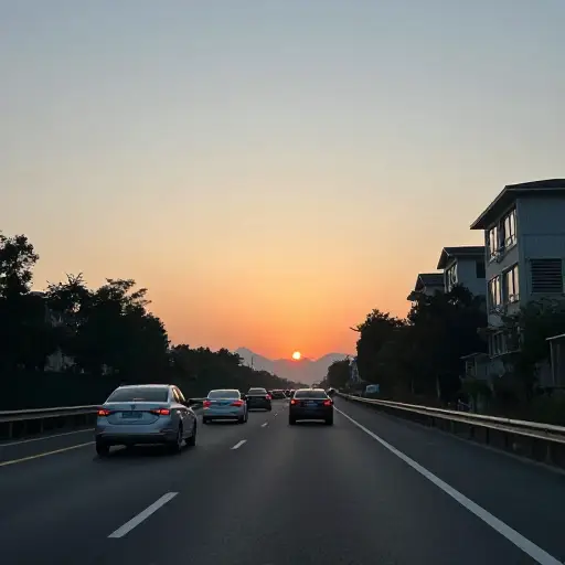 高速公路的噪音从黎明时分就开始了，让人根本没法睡懒觉。